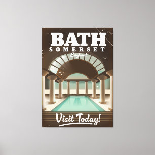 Impressão Em Tela Cartaz de viagem de Bath Somerset Inglaterra