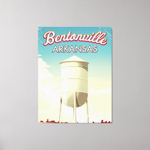 Impressão Em Tela Cartaz de viagem de Bentonville, Arkansas.