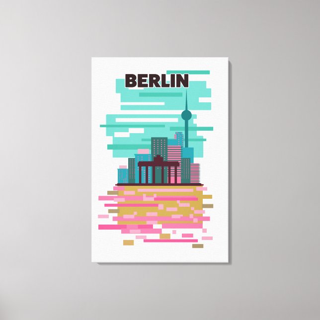 Impressão Em Tela Cartaz de viagem de Berlim (Frente)