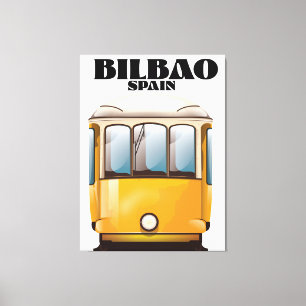 Impressão Em Tela Cartaz de viagem de bonde Bilbao Espanha