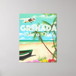 Impressão Em Tela Cartaz de Viagem de Férias Antigas de Granada
