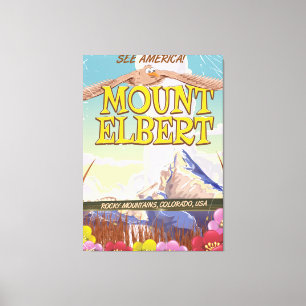 Impressão Em Tela Cartaz de viagem de Monte Elbert, Colorado EUA