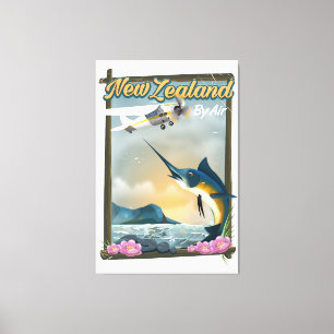 Impressão Em Tela Cartaz de viagem de pesca na Nova Zelândia
