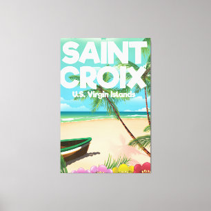 Impressão Em Tela cartaz de viagem de Saint Croix, Ilhas Virgens Ame