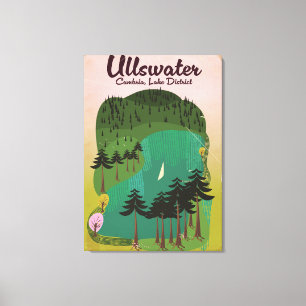 Impressão Em Tela Cartaz de viagem do lago Cratera Canadá