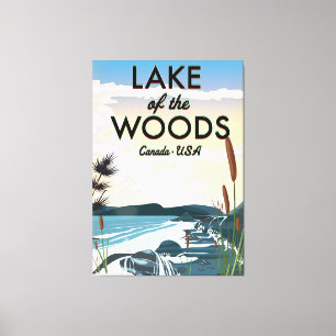 Impressão Em Tela Cartaz de viagem do Lago das Madeiras.