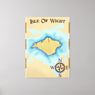 Impressão Em Tela cartaz de viagem do mapa do tesouro da Ilha de Wig
