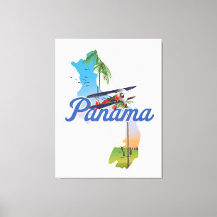 Impressão Em Tela cartaz de viagem do Panamá