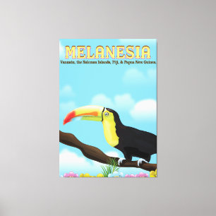 Impressão Em Tela Cartaz de viagem do tucano da Melanésia