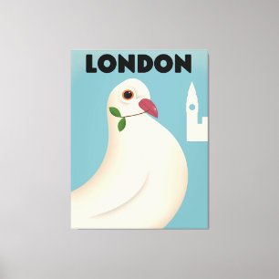 Impressão Em Tela Cartaz de viagem estilo vintage de Londres.