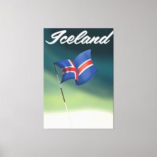 Impressão Em Tela cartaz de viagem Islândia