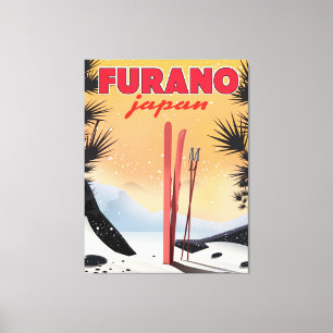 Impressão Em Tela Cartaz de viagem japonês Furano.