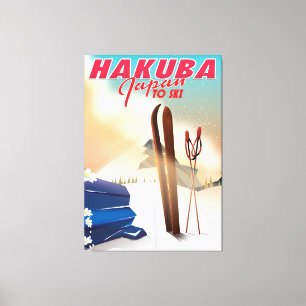 Impressão Em Tela Cartaz de viagem japonês Hakuba.