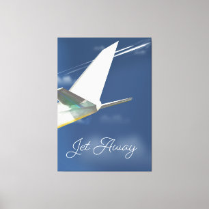 Impressão Em Tela Cartaz de viagem Jet Away.
