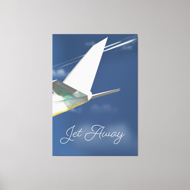 Impressão Em Tela Cartaz de viagem Jet Away. (Frente)