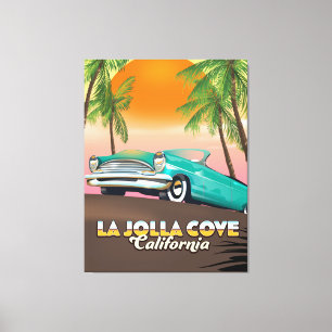Impressão Em Tela Cartaz de viagem La Jolla Cove Califórnia