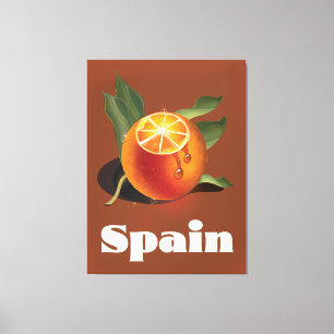 Impressão Em Tela cartaz de viagem laranja da Espanha