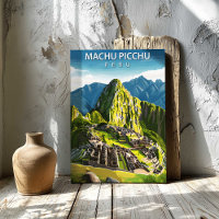 Cartaz de Viagem Machu Picchu Peru em Tela Arte de