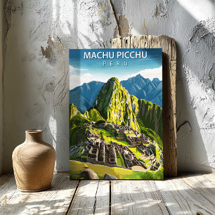 Impressão Em Tela Cartaz de Viagem Machu Picchu Peru em Tela Arte de