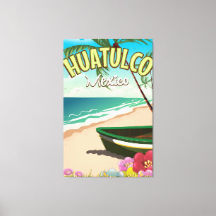 Impressão Em Tela Cartaz de viagem mexicano Huatulco