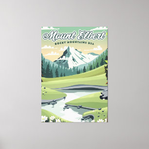 Impressão Em Tela cartaz de viagem Montanhas Rochosas Monte Elbert