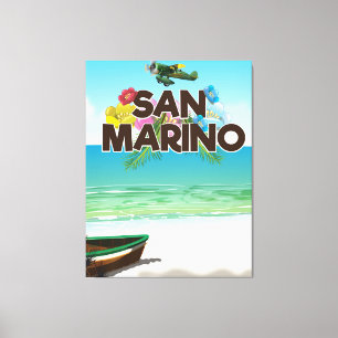 Impressão Em Tela cartaz de viagem para a praia de San Marino