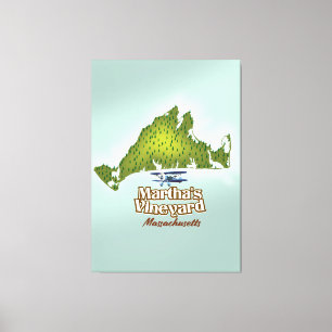 Impressão Em Tela cartaz de viagem para Martha's vineyard Massachuse