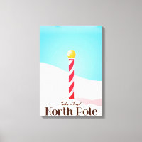 cartaz de viagem para o Polo Norte