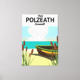 Impressão Em Tela Cartaz de viagem para Polzeath, Cornualha à beira-