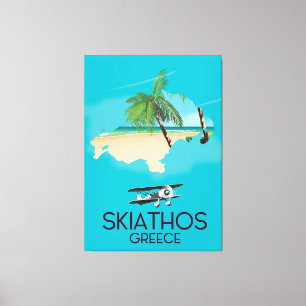 Impressão Em Tela Cartaz de viagem para Skiathos Grécia