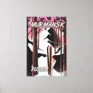 Impressão Em Tela Cartaz de viagem russo de Murmansk