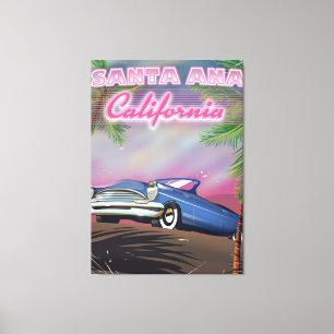 Impressão Em Tela cartaz de viagem Santa Ana Califórnia