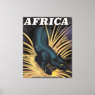 Impressão Em Tela cartaz de viagem vintage da África