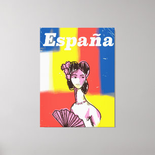 Impressão Em Tela Cartaz de viagem vintage da Espanha