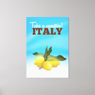 Impressão Em Tela Cartaz de viagem vintage da Itália
