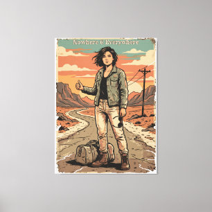 Impressão Em Tela Cartaz de Viagem Vintage Estética Em Lugar Nenhum 