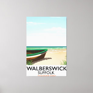 Impressão Em Tela cartaz de viagem vintage walberswick suffolk