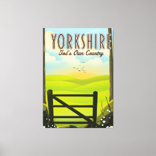 Impressão Em Tela cartaz de viagem vintage Yorkshire "Terra de Deus"