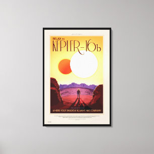 Impressão Em Tela Cartaz de Viagens Futuro da NASA - Relaxar em Kepl