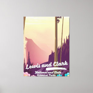 Impressão Em Tela Cartaz do parque nacional e estadual Lewis e Clark