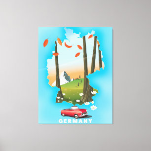 Impressão Em Tela Cartaz do viagem de Alemanha
