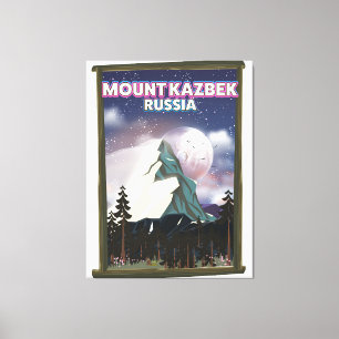 Impressão Em Tela Cartaz do viagem do russo de Kazbek da montagem
