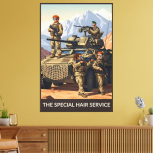 Impressão Em Tela Cartaz engraçado de soldados em tela