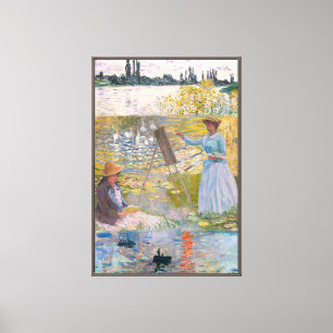 Impressão Em Tela Cartaz Remix de Lírios de Água de Monet Vintage