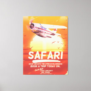 Impressão Em Tela Cartaz vintage de aventura safari.