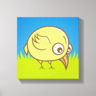 Impressão Em Tela Cartografia de aves amarelas