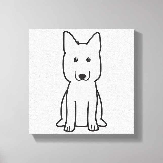 Impressão Em Tela Cartografia do german shepherd (Frente)