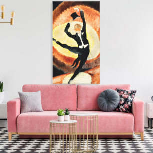 Impressão Em Tela Cartola de Dançarino Masculino Art Déco Vintage do