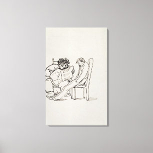 Impressão Em Tela Cartoon de William Morris (1834-1896) lendo poesia