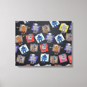 Impressão Em Tela Cartoon Robô Mecânico